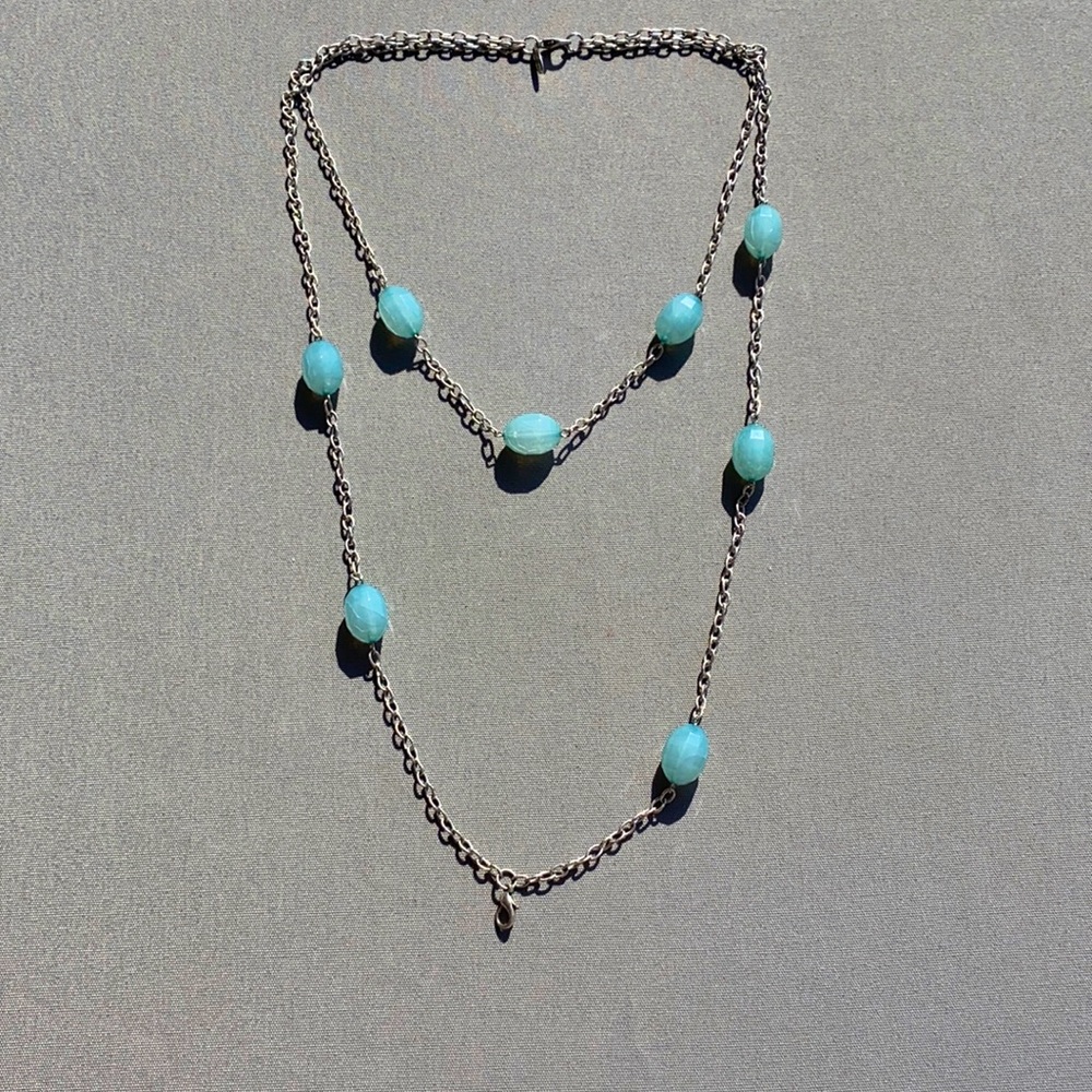 Jewel kade silver/turquoise chain